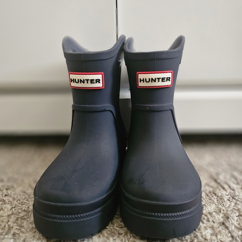 Hunter Kids Navy Blue Rain Boots